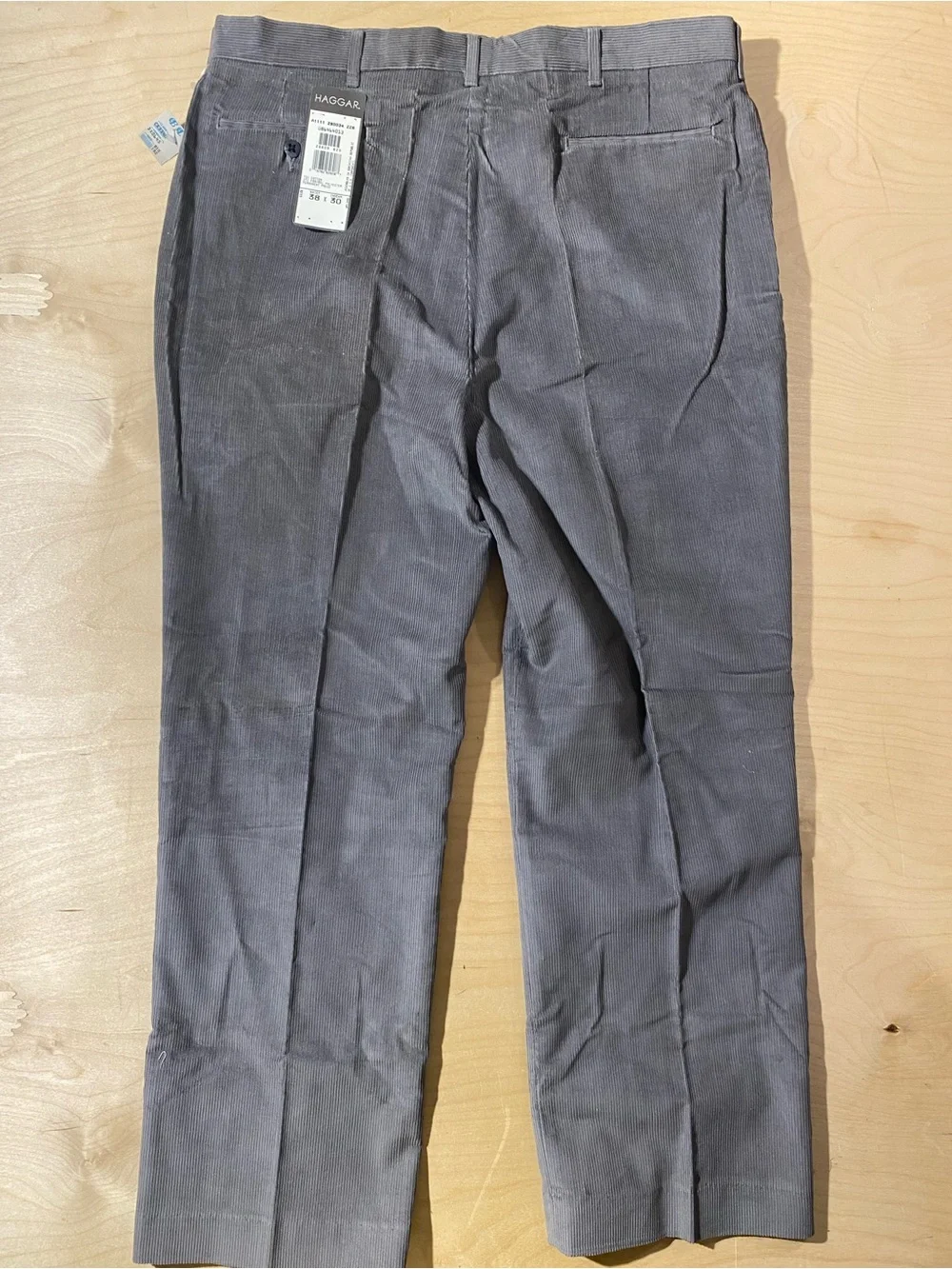 Haggar Men's Gray Corduroy Dress Pants 38 x 30 (SX)